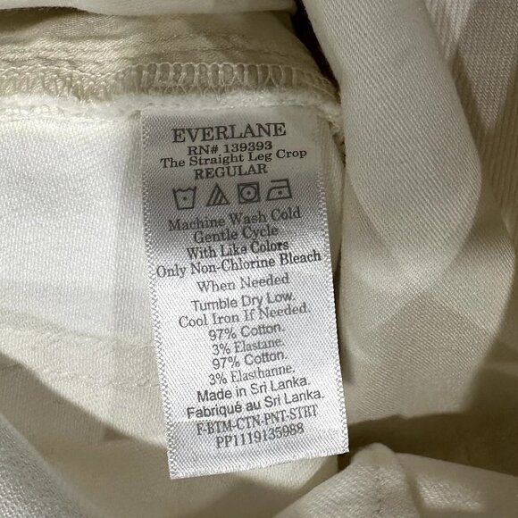 NWT Everlane The Straight-Leg Crop in Bone - Size 14 - Picture 4 of 11